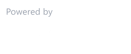 Powered by TrackMy Tech attribution mark, stacked, dark