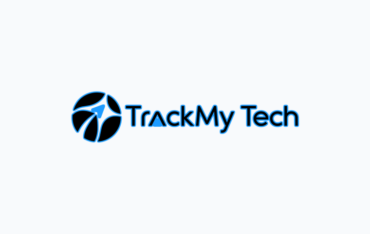 TrackMy Tech logo with a blue outline applied
