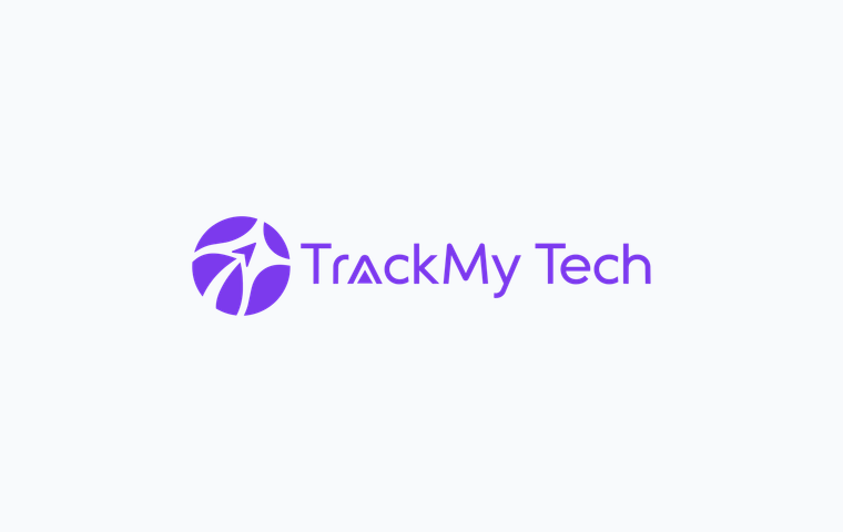 TrackMy Tech logo recoloured purple