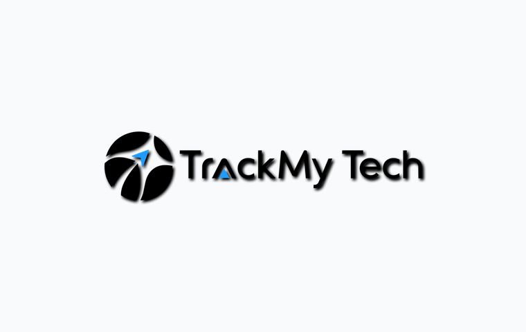 TrackMy Tech logo with a drop shadow applied